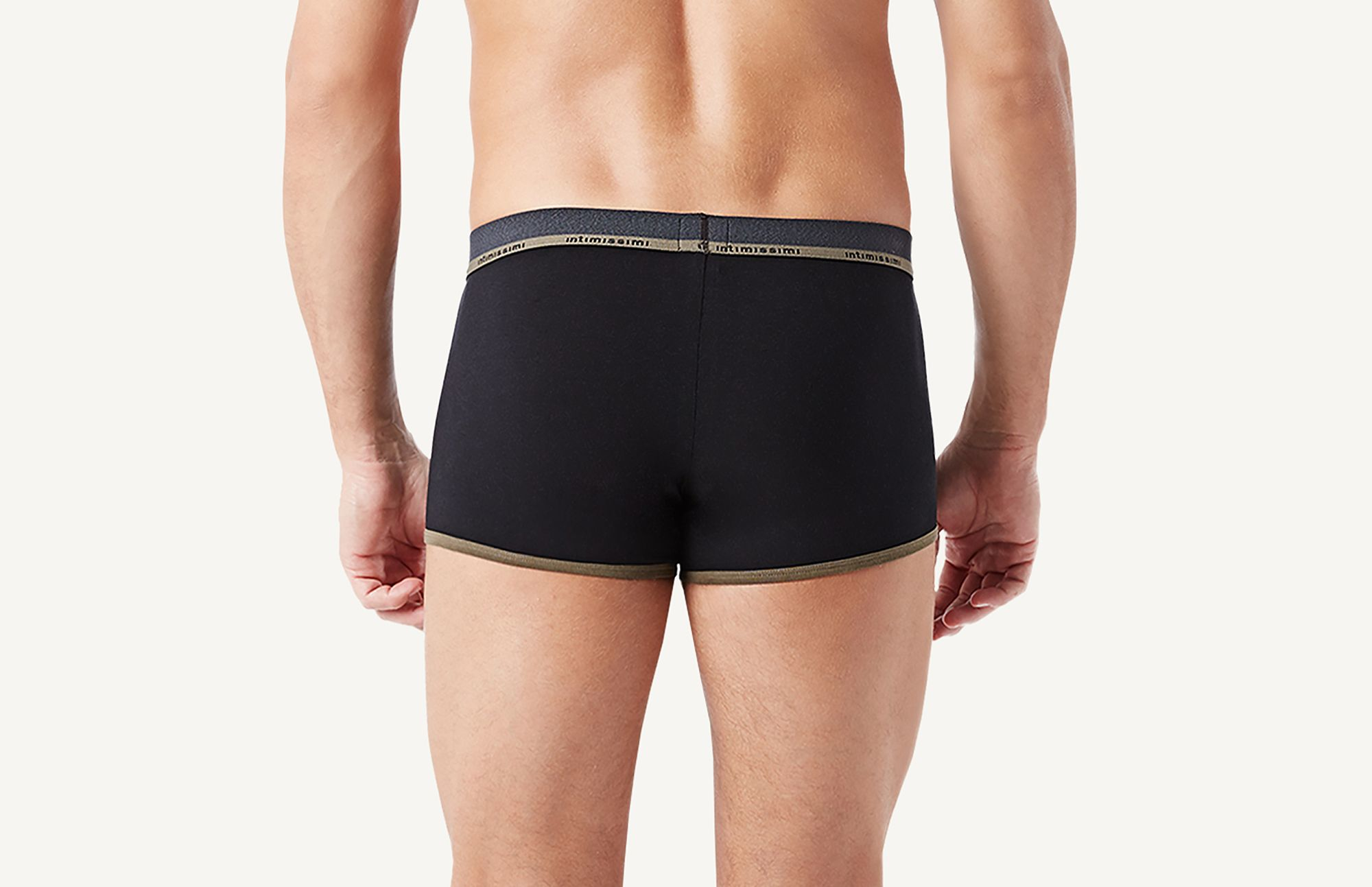 Intimissimi Cotton Boxers With Open Fly in Black for Men Lyst